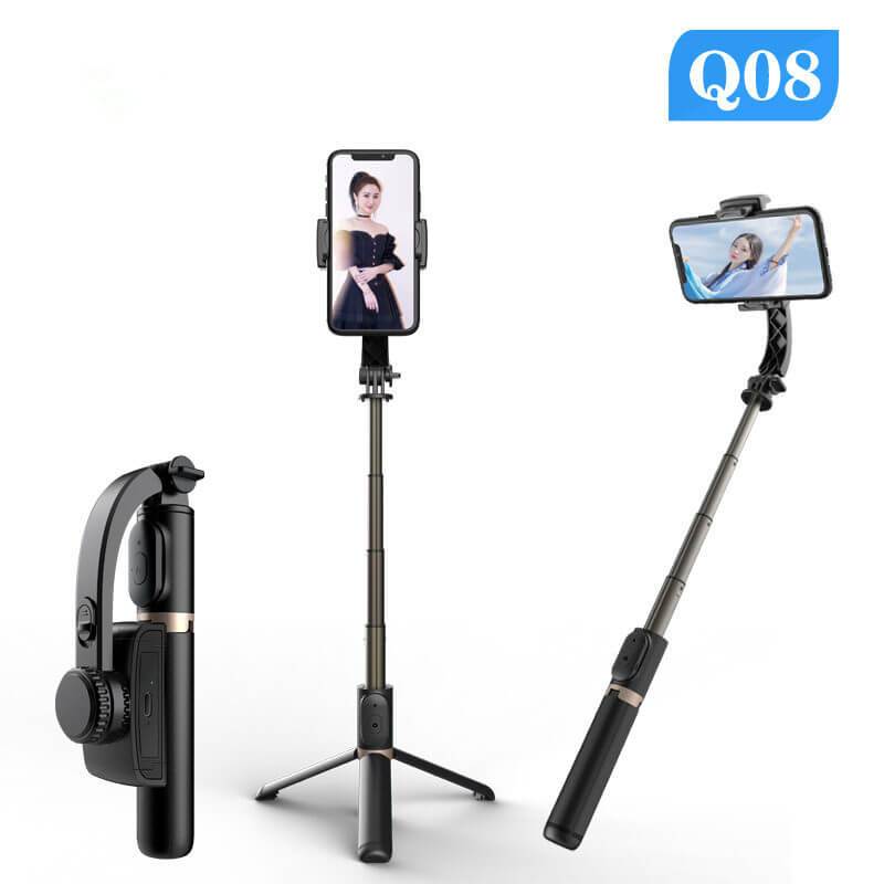 Palo selfie estabilizador trípode Bluetooth 3 en 1 con luz de